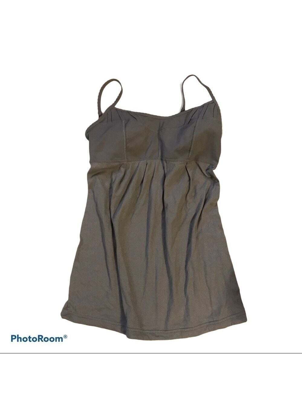 Lululemon Women's size 6 Grey Dance Pleated Strappy Activewear Tank Top